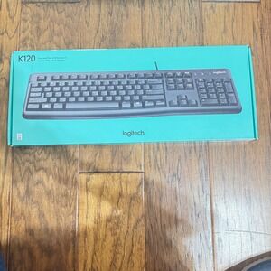 Logitech K120 Corded USB Keyboard Full Size Quiet Keys Spill Resistant Black NEW